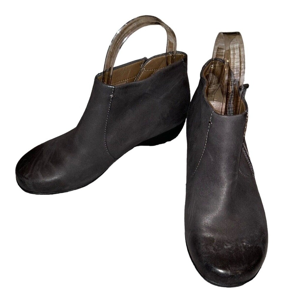 Dansko Fifi‎ Comfort Gray Leather Ankle Boot Women's Sz 36EU 5.5 - 6 US
